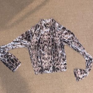 snake print turtleneck